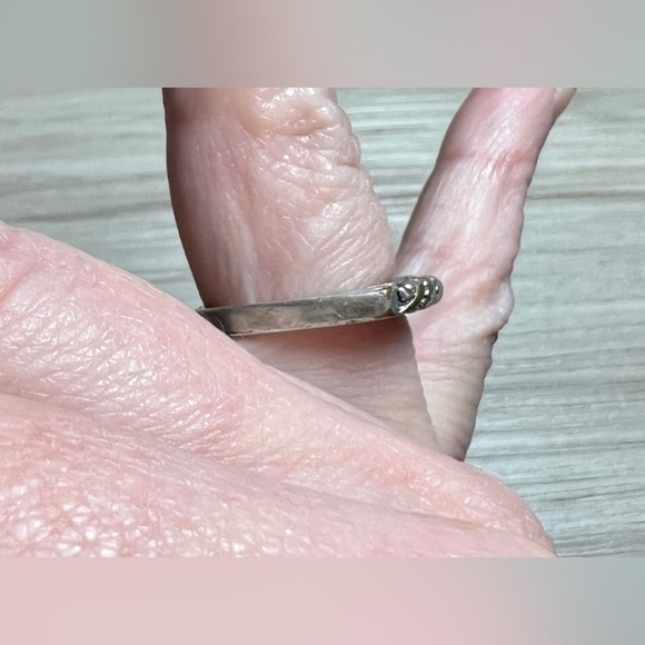 Designer Signed PD Sterling Silver Tall Flat Stacking Ring, Size 6, 2.7g - Picture 10 of 12